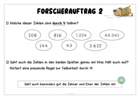 Vorschau - Arbeitsblätter - Teilbarkeitsregeln erforschen - Seite 3