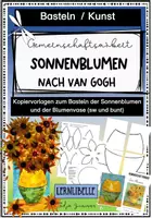 Vorschau - Mal- und Bastelvorlagen - Gemeinschaftswerk "Sonnenbumen nach van Gogh" - Bastelvorlagen - Kunstunterricht - Deckblatt