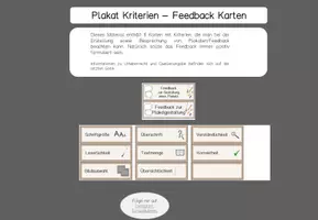 Vorschau - Präsentationen/Tafelbilder - Feedback Plakatgestaltung - Plakate Kriterien - Deckblatt