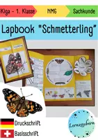 Vorschau - Mal- und Bastelvorlagen - Lapbook für den Kindergarten: Der Schmetterling - Deckblatt
