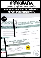 Vista previa - Tarjetas / Manipulativos - Cuaderno los signos de puntuación - Portada