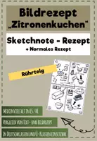 Vorschau - Arbeitsblätter - Bildrezept - Sketchnote-Rezept - Zitronenkuchen - Deckblatt