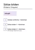 Vorschau - Fördermaterial/Inklusion - Sätze bilden: 24 Verben - Kärtchen - Seite 1