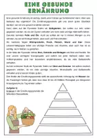 Vorschau - Stundenentwürfe - Nahrungspyramide | Unterrichtreihe Ernährung 6. Klasse Biologie - Seite 1