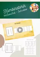 Vorschau - Mal- und Bastelvorlagen - Kombinatorik Hilfsmittel Schieber - Differenzierung - Deckblatt