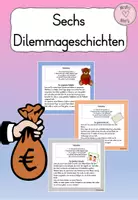 Vorschau - Aufgabenkarten - Sechs Dilemmageschichten - Deckblatt