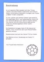 Vorschau - Mal- und Bastelvorlagen - Kunstidee Fußball, WM, Sport - Rasterbilder "Rund um den Ball" - Kunst Grundschule - Seite 1