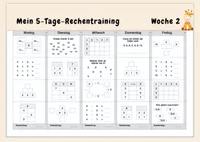 Vorschau - Arbeitsblätter - Mein 5-Tage-Rechentraining - Klasse 1 - Seite 2