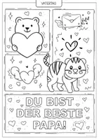 Vorschau - Mal- und Bastelvorlagen - Vatertag Ausmalbilder 👨🏻💖 | Zum Gestalten und verschenken ❤️ - Seite 2