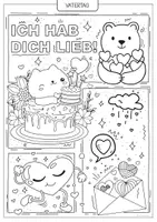 Vorschau - Mal- und Bastelvorlagen - Vatertag Ausmalbilder 👨🏻💖 | Zum Gestalten und verschenken ❤️ - Seite 3