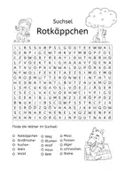 Vorschau - Arbeitsblätter - Suchsel zum Märchen Rotkäppchen / Buchstabengitter - Seite 2