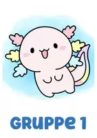Vorschau - Mal- und Bastelvorlagen - Axolotlklasse Klassentier Axolotl Gruppenschilder kostenlos - Seite 1