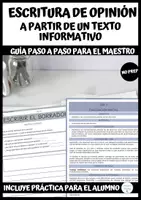 Vista previa - Hojas de trabajo - Escribir ensayos de opinión a partir de textos informativos - Portada