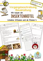 Vorschau - Unterrichtsreihen - Insektenhotel Konservendose, Vorgangsbeschreibung, Bauanleitung, Bastelanleitung - Deckblatt