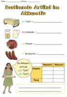 Vorschau - Arbeitsblätter - Bestimmte Artikel im Akkusativ "Wir grillen" Merkblatt und Präsentation zur Einführung - DaZ / DaF / Deutsch - Seite 3
