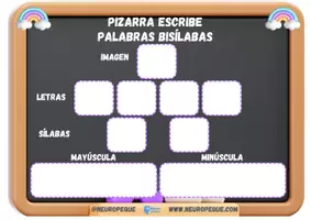 Vista previa - Refuerzo / NEE / Materiales de apoyo - PIZARRA ESCRIBE PALABRAS BISÍLABAS - página 3