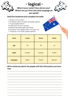 Aperçu - Feuilles d'exercices - Anglais - 2 Logiciels - nom, origine, langue, âge - Page 3