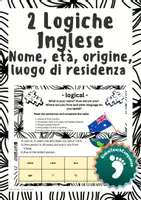 anteprima - Esercizi - Inglese - 2 Logiche - nome, origine, lingua, età - Pagina di copertina