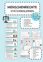Vorschau - Unterrichtsreihen - Stationenlernen Menschenrechte (inkl. Lösungen) - Deckblatt