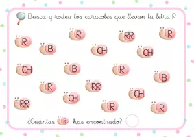 Vista previa - Hojas de trabajo - CUADERNO CONSONANTES CH-R-RR-B - página 1
