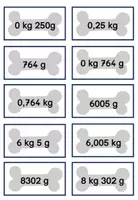 Vorschau - Stationenlernen - Hunde Gewichte Drillinge finden Kilogramm Gramm Mathe 3.Klasse 4.Klasse - Seite 2