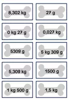 Vorschau - Stationenlernen - Hunde Gewichte Drillinge finden Kilogramm Gramm Mathe 3.Klasse 4.Klasse - Seite 3