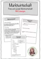 Vorschau - Stundenentwürfe - WBS - soziale und freie Marktwirtschaft (Kl. 8 -10) - Deckblatt