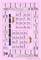 Vorschau - Stationenlernen - Hunde Bingo Längen Zentimeter Meter Kilometer Mathe 3. Klasse 4. Klasse - Seite 1