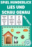 Vorschau - Stationenlernen - Materialpaket Hundeblick Lesespiel visuelle Wahrnehmung Konzentration - Seite 1