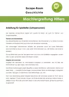 Vorschau - Stundenentwürfe - Machtergreifung Hitlers (Escaperoom) - Seite 1