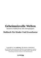 Vorschau - Mal- und Bastelvorlagen - Geheimnisvolle Welten ❂ Ausmalbilder (36 Malvorlagen) - Geheimnisvolle Welten - Seite 1