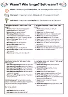 Vista previa - Hojas de trabajo - Alemán - Preguntas sobre el tiempo - Pronombres interrogativos - página 2