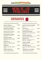 Vista previa - Hojas de trabajo - El menú de los problemas - Portada