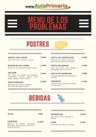 Vista previa - Hojas de trabajo - El menú de los problemas - página 3