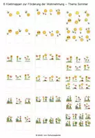 Vorschau - Fördermaterial/Inklusion - Klettmappen - Förderung der Wahrnehmung - Sommer - Deckblatt
