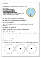 Vorschau - Arbeitsblätter - Logical / Leserätsel / Lesetraining / Konzentration Uhr - Seite 1