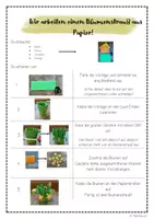 Vorschau - Mal- und Bastelvorlagen - Blumenstrauß aus Papier - Werken und Gestalten - Seite 1