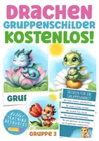 Vorschau - Merkblätter - Drachenklasse Klassentier Drache Gruppenschilder kostenlos - Deckblatt