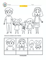 Vista previa - Tarjetas / Manipulativos - Actividades sobre la importancia de la Familia - página 1