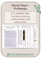 Vorschau - Unterrichtsreihen - Georg Heym Gedichtanalyse Expressionismus - Deckblatt