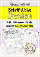 Vorschau - Arbeitsblätter - Schriftliche Division Übungsheft - Deckblatt