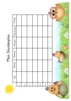 Vorschau - Mal- und Bastelvorlagen - Hühnerklasse Klassentier Huhn Stundenplan - Seite 2