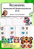 Vorschau - Spiele - Rechenspiel - ZR 20 - Subtraktion mit ZehnerUNTERschreitung - Klasse 1 - Rechenübung - Deckblatt