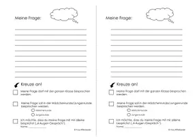 Vorschau - Arbeitsblätter - Sexuelle Bildung: Vorwissenserhebung, Vorlage Fragen - Seite 3