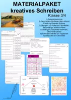 Vorschau - Arbeitsblätter - kreatives Schreiben mittels Bildimpuls - Deckblatt