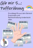 Vorschau - Aufgabenkarten - Gib mir 5 ...: Grundbegriffe GR/RS - Deckblatt