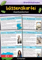 Vorschau - Stationenlernen - Wissenskartei - Aserbaidschan - Deckblatt