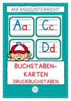 Vorschau - Poster - Buchstaben- Karten zum Aushängen. Druck- und Schreibschrift - Deckblatt