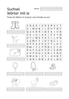 Vorschau - Arbeitsblätter - 2 Suchsel - Wörter mit ie schreiben / Buchstabengitter - Seite 2