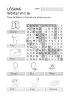 Vorschau - Arbeitsblätter - 2 Suchsel - Wörter mit ie schreiben / Buchstabengitter - Seite 3
